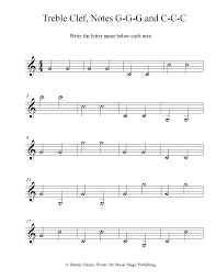 Show lower and higher pitch patterns by clapping and snapping. Free Printable Music Note Naming Worksheets Presto It S Music Magic Publishing