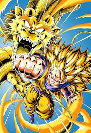 ssj3 goku seni anime gambar naga seni grafis
