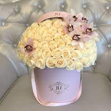 Send flowers for mother's day las vegas. Signature 50 White Roses With Cymbidium Orchids Jlf Los Angeles In 2021 Valentines Flower Delivery White Roses Valentines Flowers