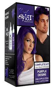 Best purple hair dye for dark hair. Splat Original Complete Kit Purple Desire Semi Permanent Hair Dye