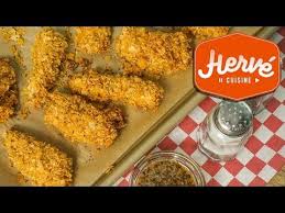Une Recette Saine De Tenders De Poulet Au Four Tres Croustillants Sans Matiere Grasse Avec Un Gout Unique Melange Mi Recette Tenders Tenders Poulet Recette