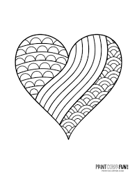 Keep your kids busy doing something fun and creative by printing out free coloring pages. 100 Heart Coloring Pages A Huge Collection Of Free Valentine S Day Printables Print Color Fun
