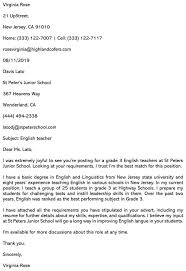 Start your subject line with the word résumé or cv. Best Teaching Cover Letter Sample And Email Example