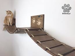 Cat Bridge With Carved Paws Long Version Athleticat Cat Condo Diy Cat House Diy Cat Wall Furniture