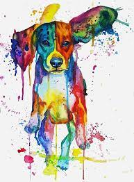 Maybe you would like to learn more about one of these? Watercolor Colorful Rainbow Flying Ears Running Beagle Painting Dog Portrait By Colorful Dog Paintings Dog Watercolor Painting Watercolor Paintings Of Animals