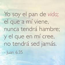 Juan 6 35 Jesus Les Dijo Yo Soy El Pan De Vida El Que A Mi Viene Nunca Tendra Hambre Y El Que En Mi Cree No Frases Motivadoras Palabra De Dios