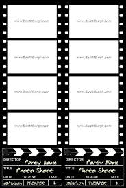 Black And White Photo Booth Template Filmstrip And Clapper Board Photo Booth Printer Template Pernikahan