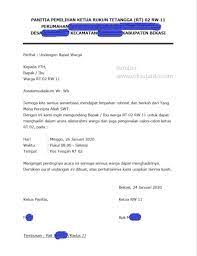 Ketua rt dede kurnia sekretarisacep nurjaman. Contoh Surat Undangan Rapat Untuk Berbagai Kegiatan Edisutanto Com