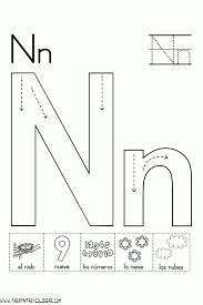 El coloreado de estas letras se puede realizar en la clase de educación artística como una actividad cooperativa en la que pueden participar todos los en esta relación de letras he omitido la letra ñ. Abecedario Para Colorear Letra N
