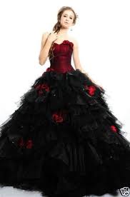 Red And Black Medieval Gothic Princess Wedding Dresses Ball Gowns Custom From Curvy Brides Halloween Wedding Dresses Gothic Wedding Dress Black Wedding Dresses