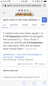 Garlic Clove Equals 1 5 Teaspoons Measurement Conversion 2