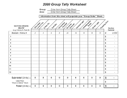 Tally Chart Worksheet Kookenzo Com