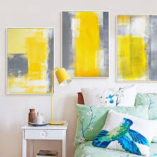 Blue and silver tones give gray a chilly undercurrent. Abstract Paint Yellow Gray And White Canvas Painting Art Print Poster Picture Wall Painting Bedroom Home Wall Decor Canvas Painting Art Print Posterpicture Wall Aliexpress