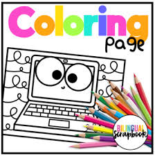 Search through 52689 colorings, dot to dots, tutorials and silhouettes. Laptop Distance Learning Coloring Page Freebie By Bilingual Scrapbook