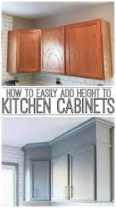 Get more space in your kitchen cabinets today! How To Easily Add Height To Your Kitchen Cabinets Inspiration For Moms