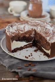 Black White Marmor Schoko Creme Torte