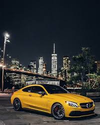 This Mercedes Benz C 63 Amg Coupe Black Collection Is Painted In A Unique Amg Shade Referred To As Solarbeam Muscle Cars Mustang Amg Mercedes Car