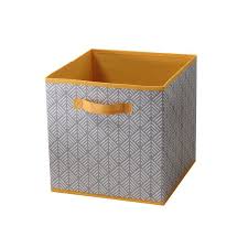 Panier De Rangement Multicolore H 31 X L 31 X P 31 Cm Leroy Merlin Panier Rangement Rangement Orange Gris