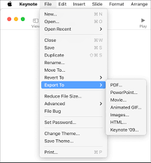 Export To Powerpoint Or Another File Format In Keynote On Mac Apple Support