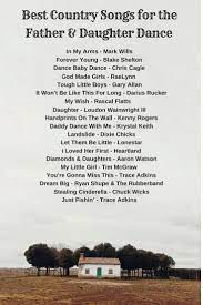 Best Country Songs For The Father Daughter Dance Wedding Country Danc Father Daughter Dance Songs Father Daughter Wedding Songs Father Daughter Wedding