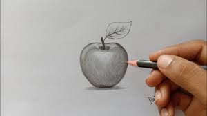#5minwatercolor #stilllife #watercolortipsthis is shibasaki, your watercolor instructor. How To Draw A Realistic Apple By Pencil For Beginners Blending And Shading Easy Way Of Drawing Youtube