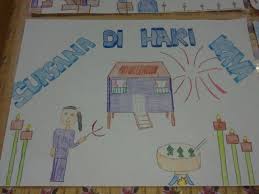 Sebagaimana lazim, selesai solat sunat aidilfitri, warga sini memenuhi kediaman bapa abdullah c.d. Lukisan Rumah Kampung Raya Cikimm Com