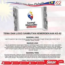 Untuk makluman semua, tema sambutan kemerdekaan negara kita untuk tahun ini ialah sayangi malaysiaku: Tema Dan Logo Sambutan Kemerdekaan Ke 62 2019