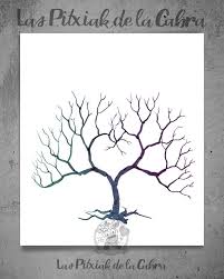 Descargate totalmente gratis estos diseños para el arbol de huellas y pon un libro de firmas diferente en tu boda! Arbol De Huellas Mod I Las Pitxiak De La Cabra