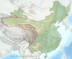 The yellow river and the yangtze river, two of the world's greatest rivers, flow across china. China Physical Map