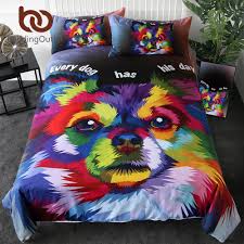 These covers can be removed anytime for cleaning. Beddingoutlet Pet Dog Bedding Set Watercolor Art Duvet Cover Set Lovely Pomeranian Home Textiles Colorful Bedclothes 3 Piece Buy At The Price Of 27 90 In Aliexpress Com Imall Com