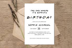 Birthday Party Invitation Card For Friends Friends Themed Birthday Party Invitation In 2020 Birthday Party Invitations Party Invite Template 30th Birthday Party Invitations