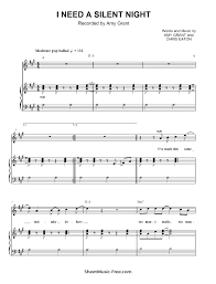 Silent night jazz piano accompaniment: I Need Silent Night Sheet Music Amy Grant Sheetmusic Free Com