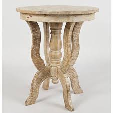 Solid Wood Pedestal End Table In 2020 Round Accent Table End Tables Accent Table