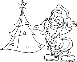 If the 'download' 'print' buttons don't work, reload this page by f5 or command+r. Donald Duck With Xmas Tree Coloring Page For Kids Free Christmas Tree Printable Coloring Pages Online For Kids Coloringpages101 Com Coloring Pages For Kids