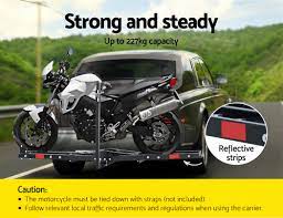 Giantz Motorcycle Motorbike Carrier Rack 2 Towbar Arm Rack Dirt Bike Ramp Steel 9350062256428 Ebay