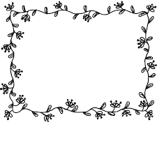 Floral Rectangle Rubber Stamp Floral Wildflower Drawing Wreath Illustration