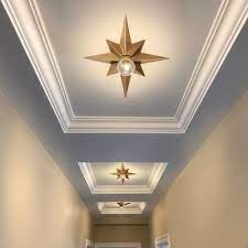 Black Bronze Anise Star Flush Ceiling Light Contemporary Metal 1 Head Stairway Flush Mount Light Fixture Light Fixtures Flush Mount Ceiling Lights Flush Mount Lighting