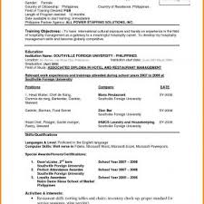 Best Resume Format Sample In The Philippines Fresh Philippine Resume ...