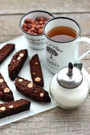 Grain Free Chocolate Hazelnut Biscotti Dish By Dish Almond Recipes Coconut Flour Recipes Almond Flour Recipes