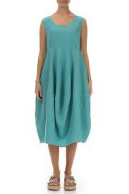 Dedicated shop for all planted aquarium and aquatic plant fans and lovers. Balloon Aqua Green Linen Dress Grizas Com