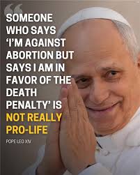 Pope Leo XIV says people are 'not really pro-life' if they support the  death penalty⬇