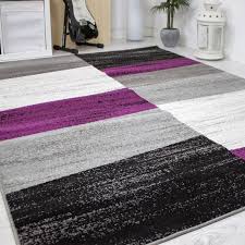 Sodkk teppich wohnzimmer lila grau 60cm rund klein teppich, flauschig weiche strapazierfähig für wohnzimmer, esszimmer. Milano9119 Lila Moderner Designer Wohnzimmer Teppich Geometrisches Muster Meliert Vimoda Homestyle