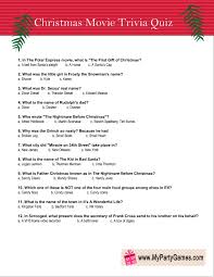 If you enjoyed these fun classic movie trivia questions and answers, be sure to check out the rest of triviarmy for lots more free trivia quizzes, including our other movie trivia … Free Printable Christmas Movie Trivia Quiz Worksheet 3 Christmas Movie Trivia Christmas Trivia Christmas Trivia Games