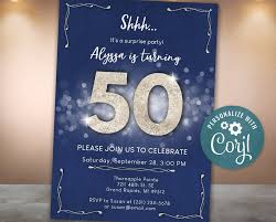 50th birthday party ideas for men. 50th Birthday Invitations Template Wording Corjl