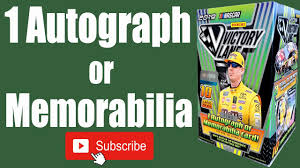 Panini promises one top 6 driver autograph in every hobby case. 2019 Panini Victory Lane Nascar Racing Trading Cards 1 Autograph Or Memorabilia Triple Relic Hit Youtube