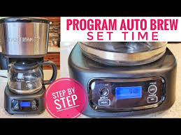 103743 upc if you came here in hopes of downloading 12 cup coffee maker spectrum. How To Proram Auto Brew Farberware 5 Cup Programmable Black Steel Coffee Maker Set Time Youtube