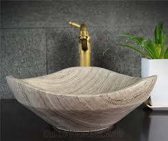 Popular color schemes to complement the stone sinks vanities in espresso white, cream, and ecru. Grey Wood Marble Stone Sink Natural Stone Basin Kitchen Sinks Bathroom Sinks Wash Bowls China Hand Made Bathroom Washing Basin Counter Top And Vanity Top Sink Own Factory With Ce Stonecontact Com