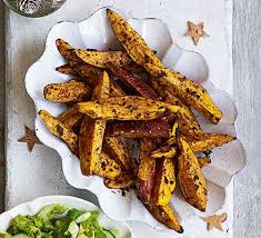 Spiced Sweet Potato Wedges Recipe Bbc Good Food Recipes Sweet Potato Wedges Recipes