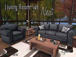 Second Life Marketplace - Gw Living Room Couch Sofa Furniture Set Neat (Pg)