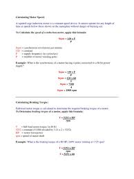 R = (10084) / n. Calculating Motor Speed Nature